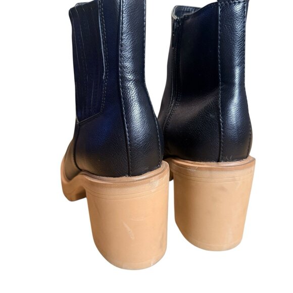 Dolce Vita Jade platform Black Leather Lug Sole Boots Size 10 - Picture 8 of 8